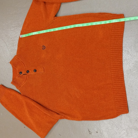 Chaps Burnt Orange 3 Button Fall Sweater - Picture 4 of 8